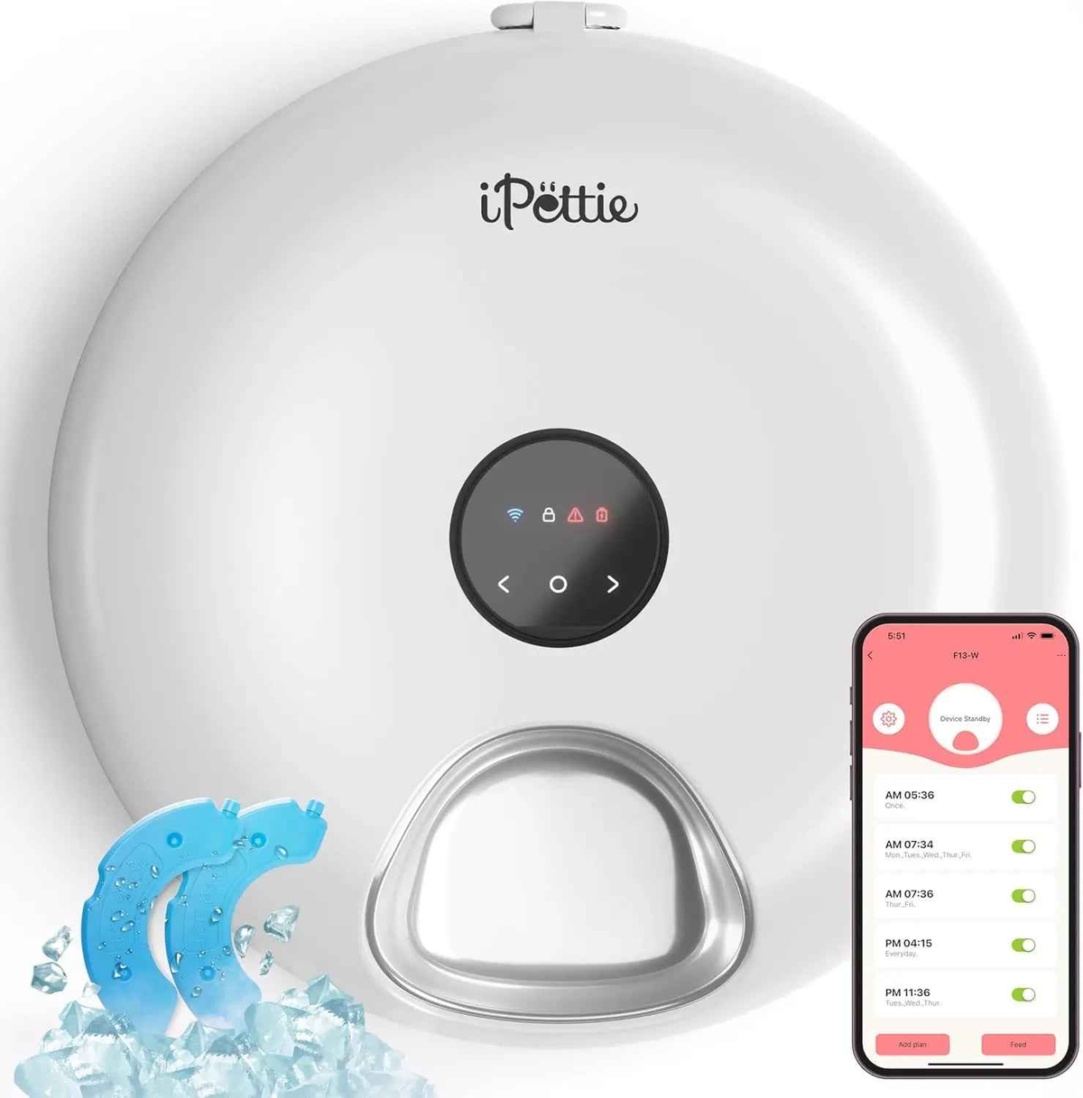 WiFi 6 Smart Cat & Small Dog Feeder with App Control