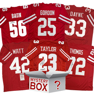 Autographed/Signed University of Wisconsin College Football Jersey Mystery Box with PSA JSA or Beckett COA
