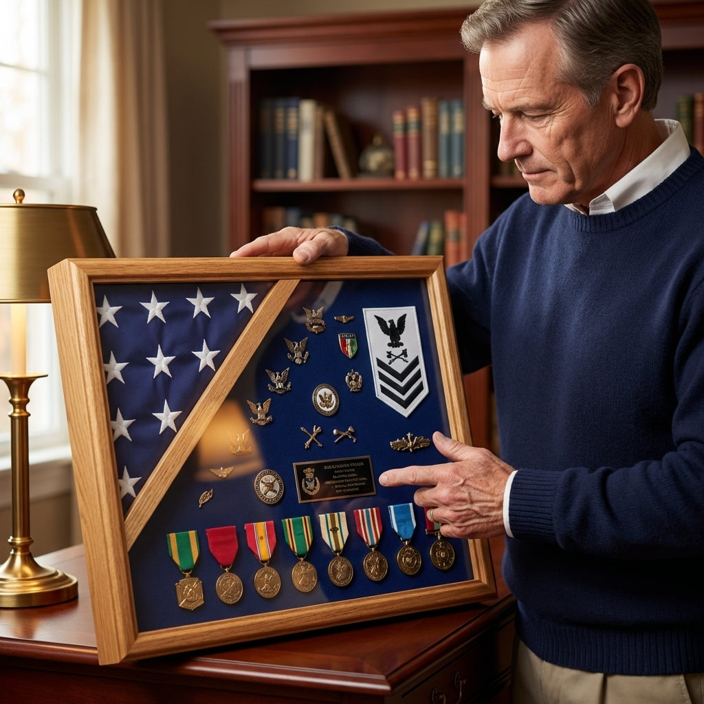 Military Shadow Box 18x24 - 3'x5' flag