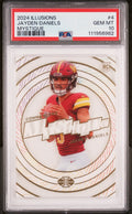 Graded 2024 Panini Illusions Jayden Daniels #4 Mystique Rookie RC Football Card PSA 10 Gem Mint