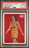 Graded 2022 Topps Bowman University Caitlin Clark #09B30 2009 Bowman Rookie RC Basketball Card PSA 10 Gem Mint