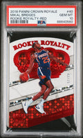 Graded 2018 Panini Crown Royale Mikal Bridges #40 Rookie Royalty Red /75 Rookie RC Basketball Card PSA 10 Gem Mint