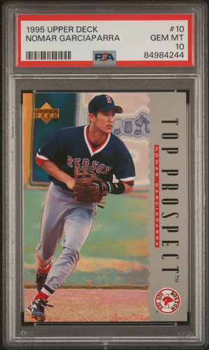Graded 1995 Upper Deck Nomar Garciaparra #10 Rookie RC Baseball Card PSA 10 Gem Mint