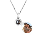 Custom Photo Projection Necklace – Hidden ‘I Love You’ Pendant | Silver, Rose & Gold