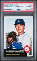 Graded 2024 Topps Living Yoshinobu Yamamoto #746 Rookie RC Baseball Card PSA 10 Gem Mint