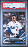 Graded 2024 Topps Now Yoshinobu Yamamoto #869 Rookie RC Baseball Card PSA 10 Gem Mint