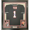 Framed Autographed/Signed Petr Yan 35x39 UFC MMA Black Ultimate Fighting Jersey Shirt PSA/DNA COA