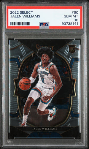 Graded 2022 Panini Select Jalen Williams #90 Rookie RC Basketball Card PSA 10 Gem Mint