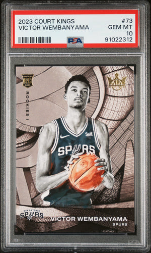 Graded 2023 Panini Court Kings Victor Wembanyama #73 Rookie RC Basketball Card PSA 10 Gem Mint