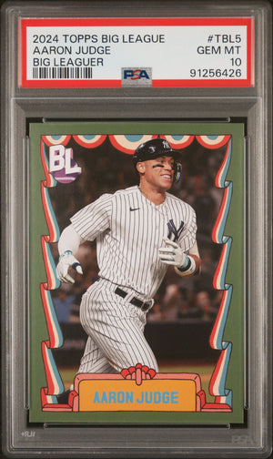 Graded 2024 Topps Big League Aaron Judge #TBL5 Big Leaguer Baseball Card PSA 10 Gem Mint