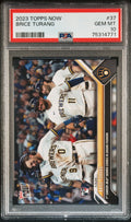 Graded 2023 Topps Now Brice Turang #37 Rookie RC Baseball Card PSA 10 Gem Mint