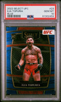 Graded 2022 Panini Select UFC Ilia Topuria #23 Blue Rookie RC UFC MMA Card PSA 10 Gem Mint
