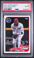 Graded 2024 Topps Update Elly De La Cruz #39 1989 Topps Rookie RC Baseball Card PSA 8 Near Mint