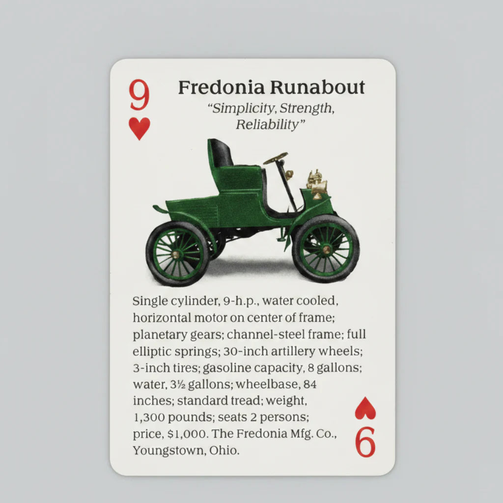 Turn of the Century Motor Cars Playing Cards