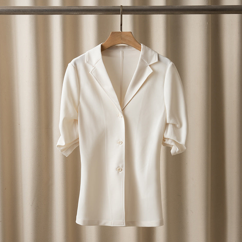 Womens Fashionable Versatile Waist-cinching Blazer