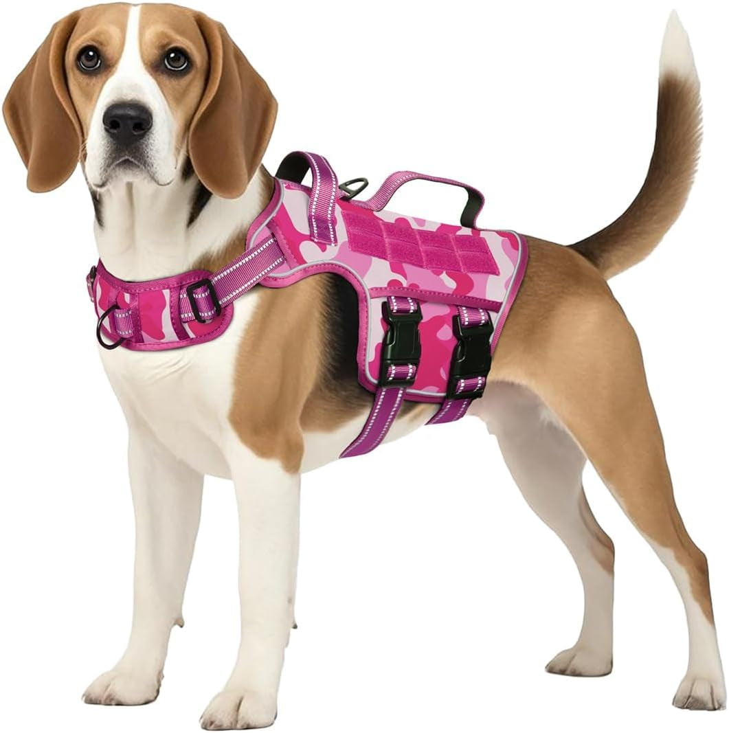 Heavy Duty No-Pull Tactical Dog Harness Molle Vest