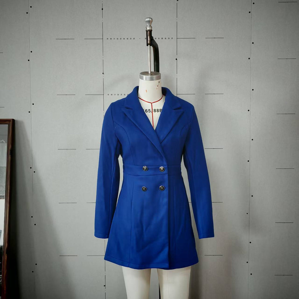 Double-breasted Slim-fit Blazer For Women