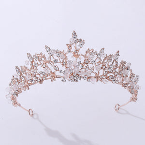 Rose gold white diamond