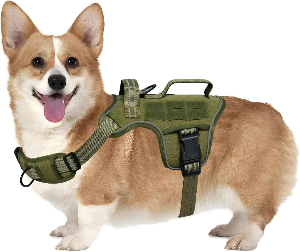 Heavy Duty No-Pull Tactical Dog Harness Molle Vest