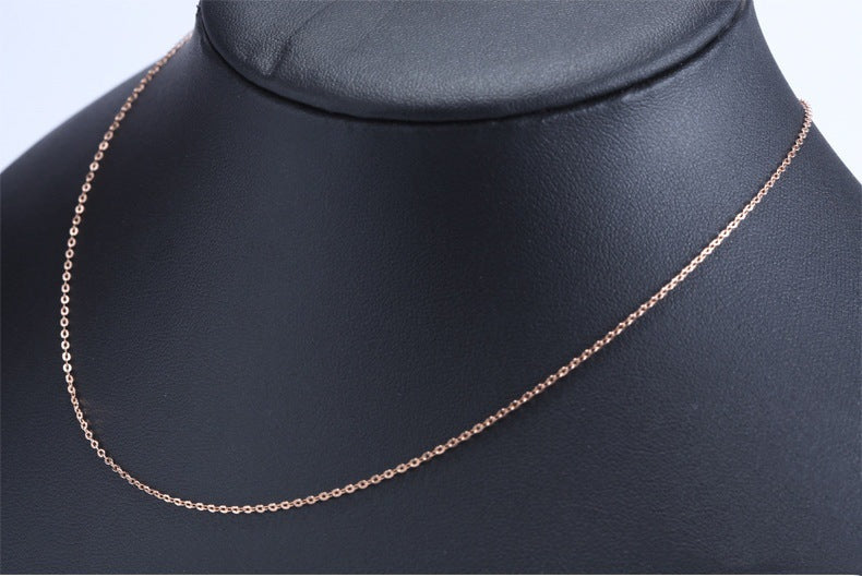 Women's Korean-style Red Tourmaline Colored Gemstone Pendant Necklace
