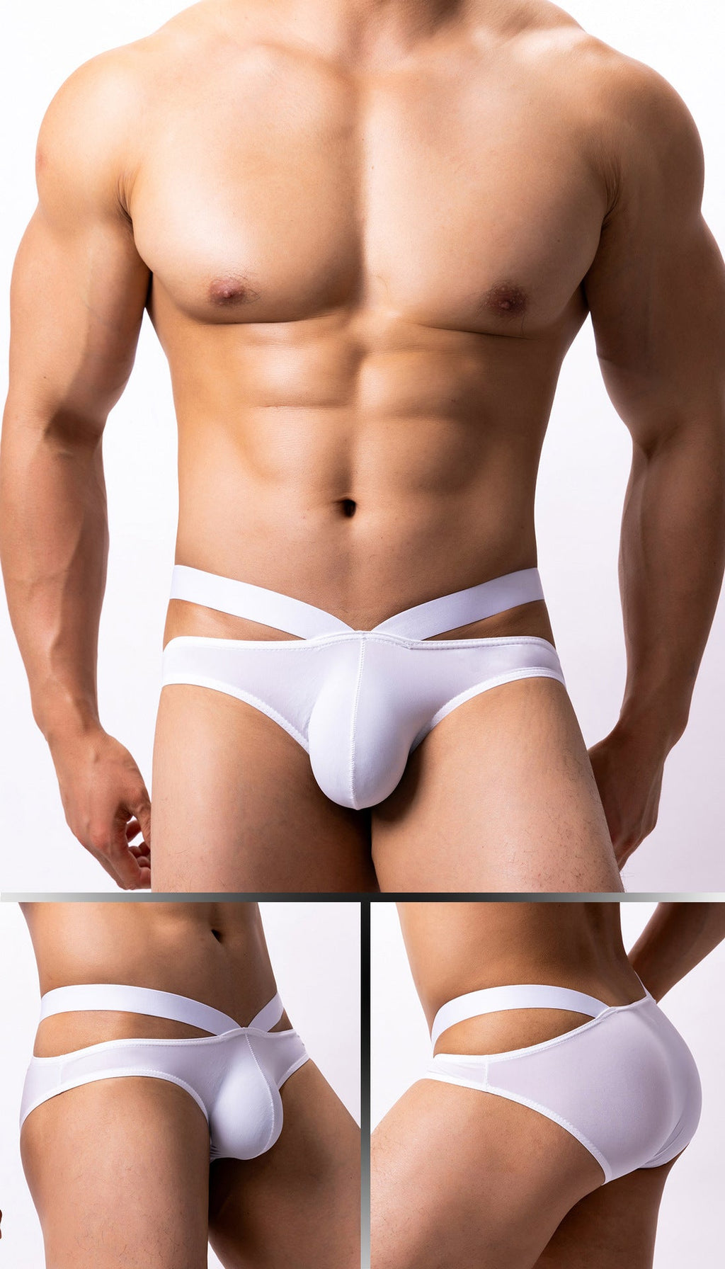 Summer Breathable Exquisite Ice Silk A Men's Triangle Underwear Nightclub Low Waist Trendy