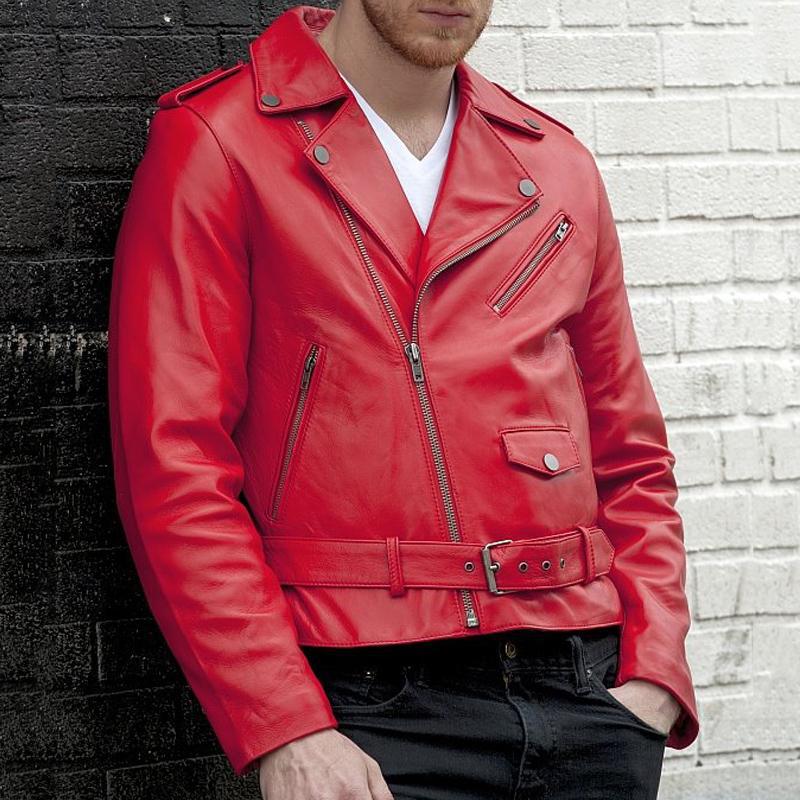 Popular Motorcycle Leather Men's Leather Clothing