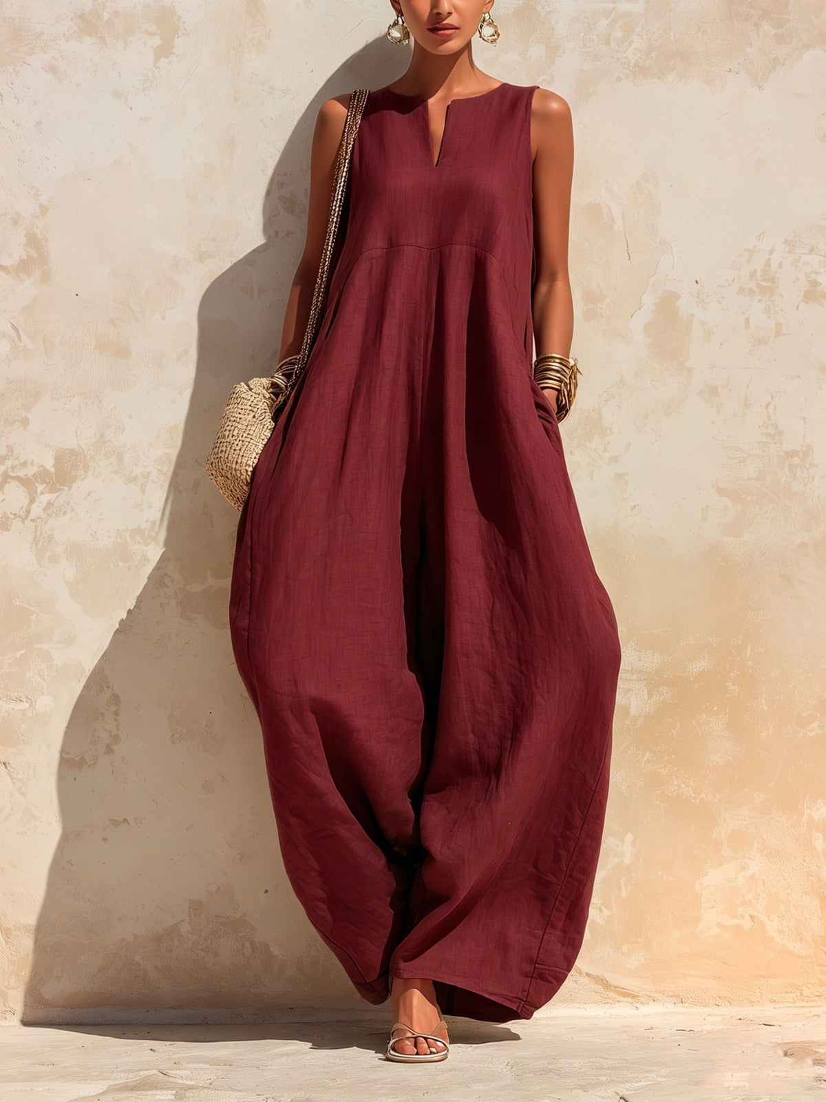 Elegant And Chic Wide-leg Jumpsuit For Women
