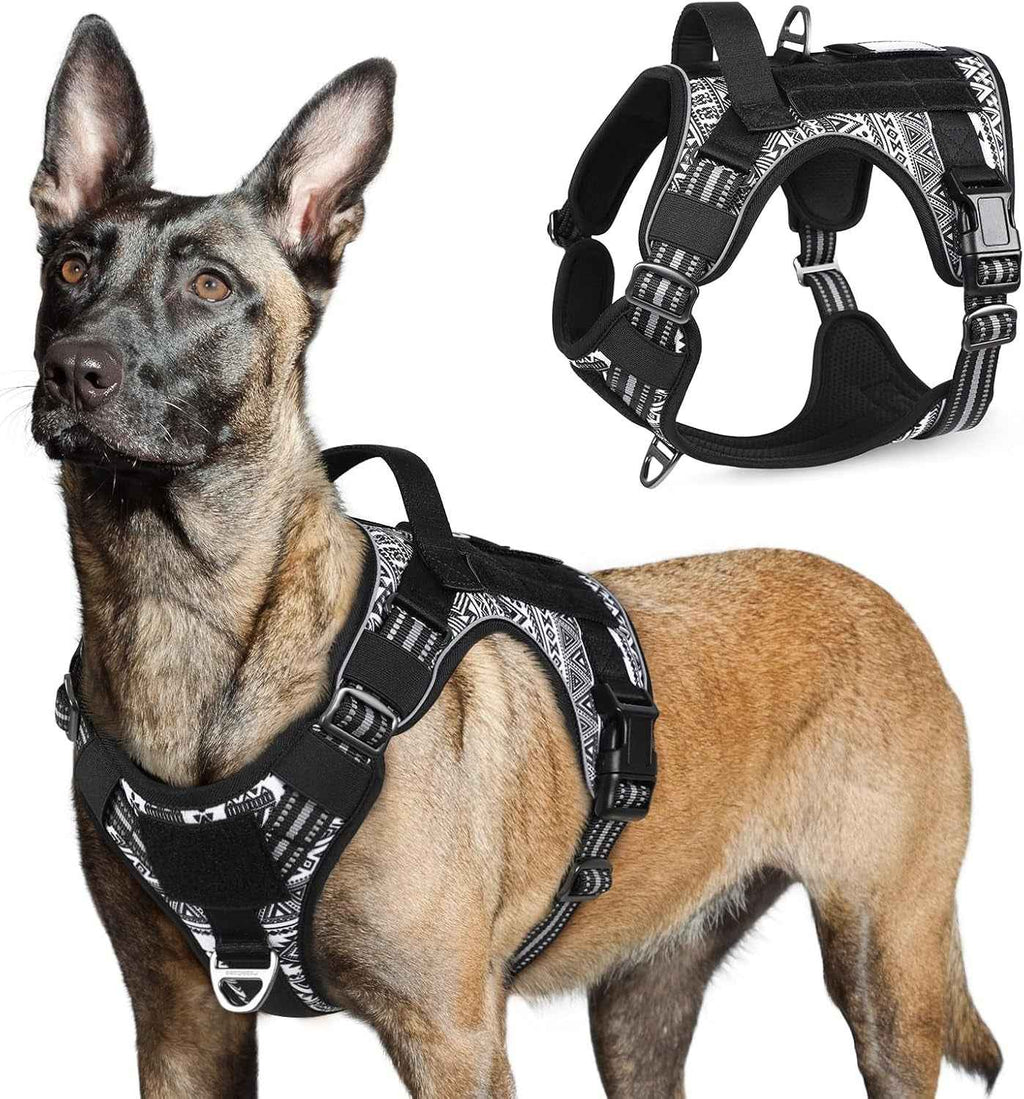 No-Pull Tactical Dog Harness MOLLE Vest with Handle