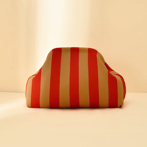 Thin Stripe Red Khaki
