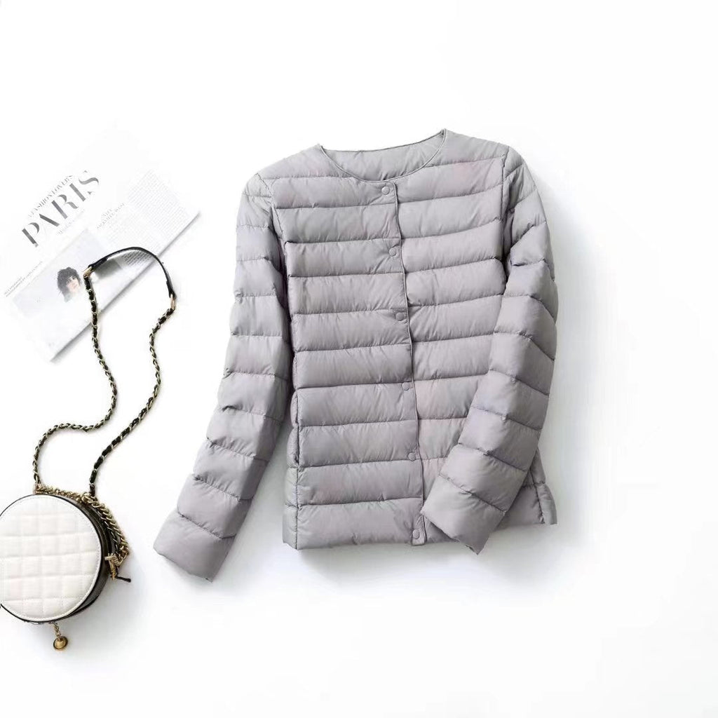 Womens Lightweight White Duck Down Jacket