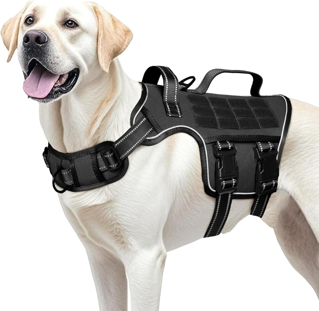 Heavy Duty No-Pull Tactical Dog Harness Molle Vest