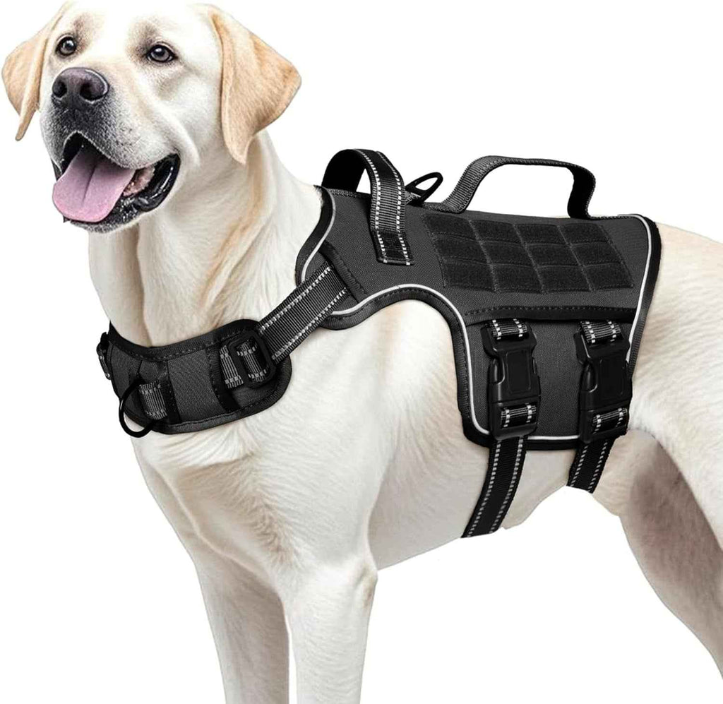 Heavy Duty No-Pull Tactical Dog Harness Molle Vest