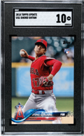 Graded 2018 Topps Update Shohei Ohtani #US1 Pitching In Red Jersey Rookie RC Baseball Card SGC 10 Gem Mint