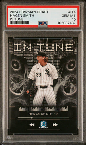 Graded 2024 Topps Bowman Draft Hagen Smith #IT4 In Tune Rookie RC Baseball Card PSA 10 Gem Mint