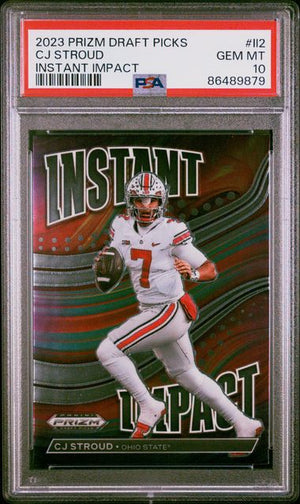 Graded 2023 Panini Prizm DP CJ Stroud #II2 Instant Impact Rookie RC Football Card PSA 10 Gem Mint