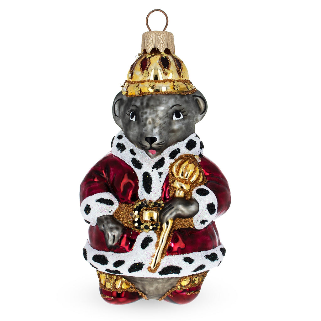Mouse King Glass Christmas Ornament