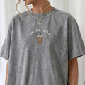 Washed Cotton Caffeine T-Shirt – Retro Distressed Aesthetic Graphic Tee