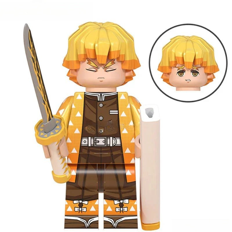 Agatsuma Zenitsu Demon Slayer Anime Minifigure Toy 1