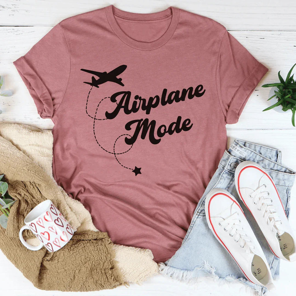 Vacation Travel Graphic T-Shirt – \"Airplane Mode\"