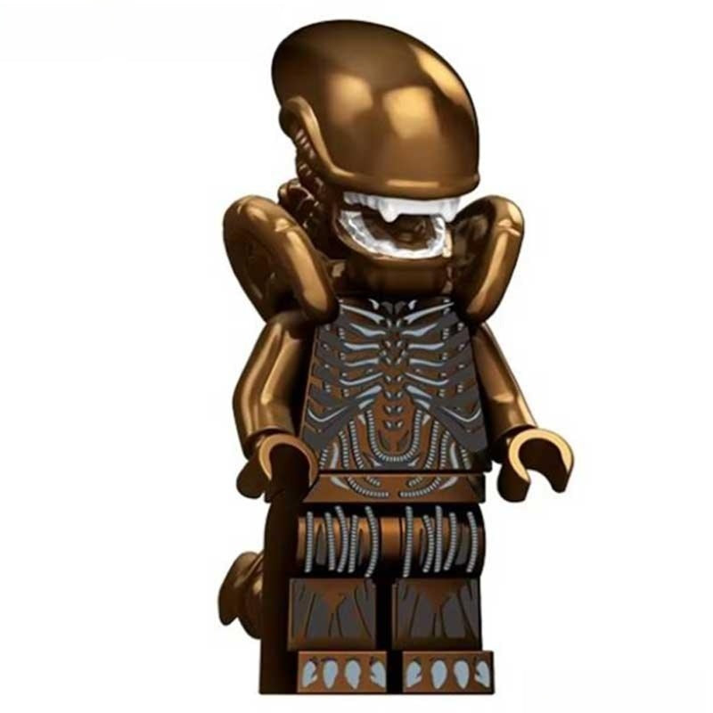 Alien Xenomorph metalic CopperMinifigure Toy