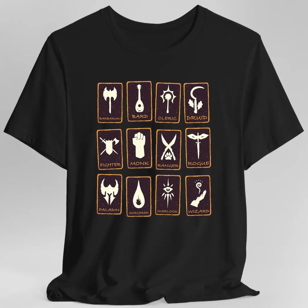 All D&D Classes Tarot T-Shirt