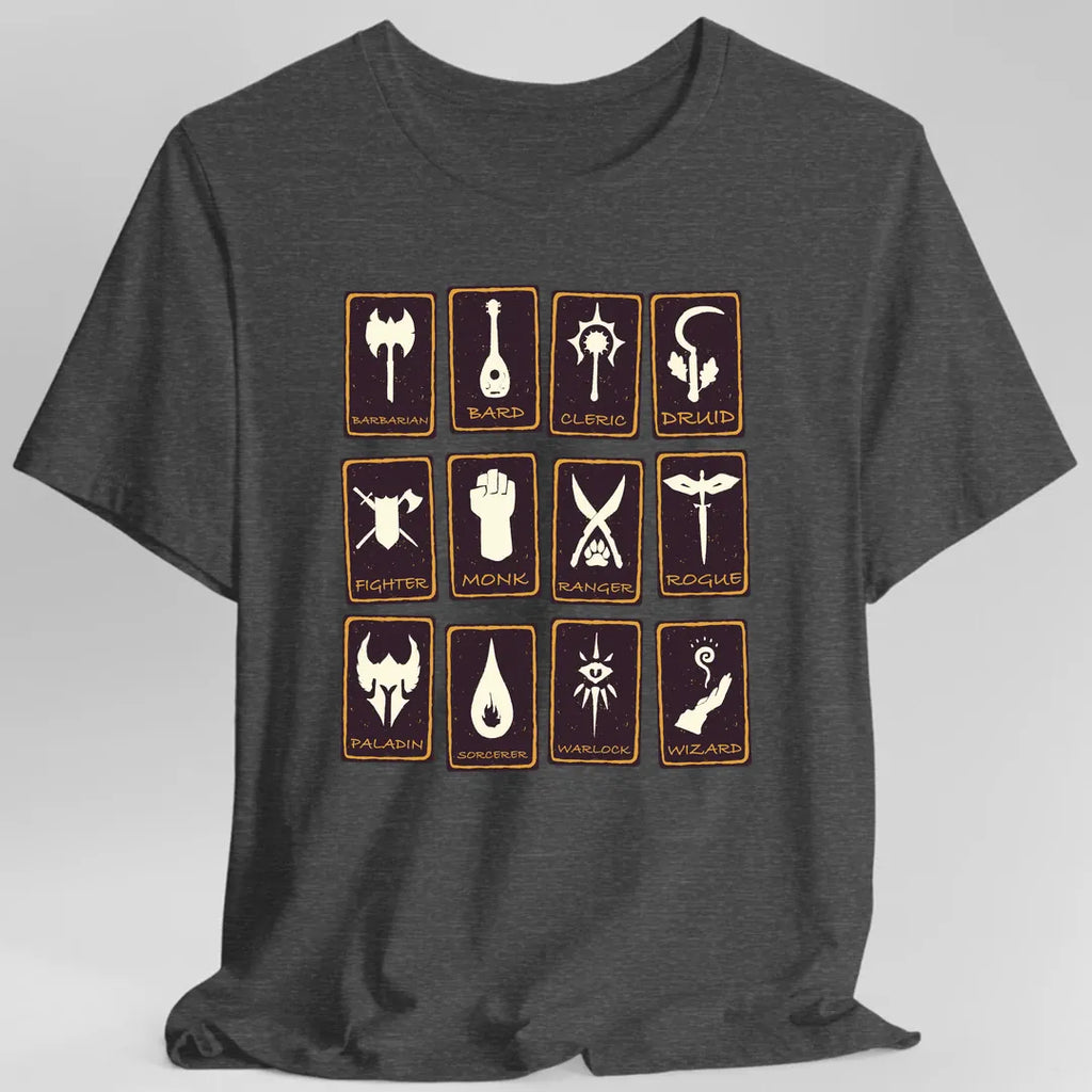 All D&D Classes Tarot T-Shirt