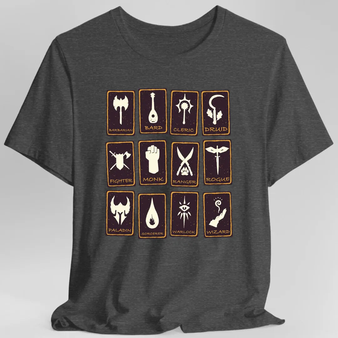 All D&D Classes Tarot T-Shirt