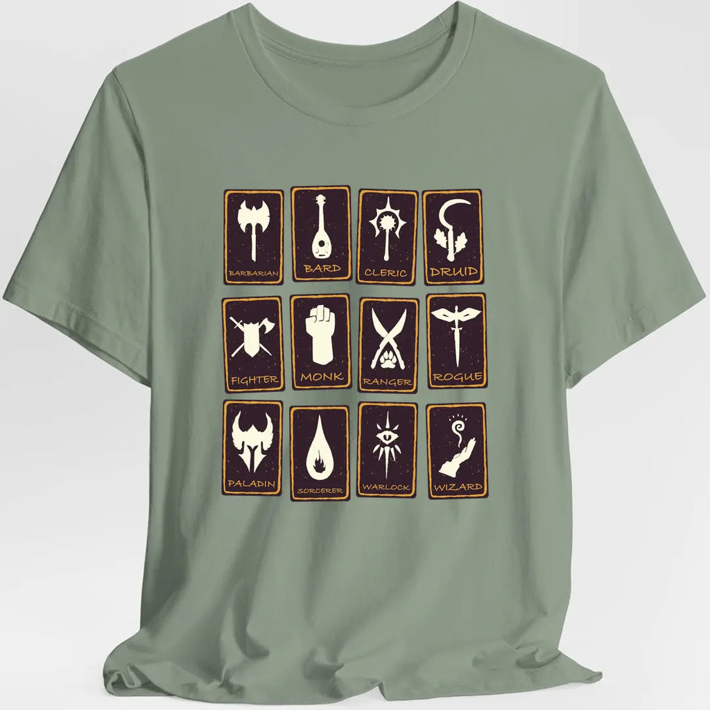 All D&D Classes Tarot T-Shirt