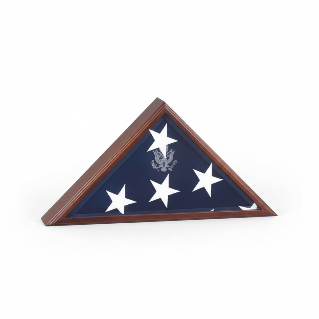 American Laser Engraved Flag Case - Engraved Emblem