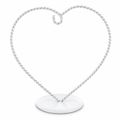 Heart-Shaped Twisted White Painted Metal Ornament Display Stand 6.2 Inches