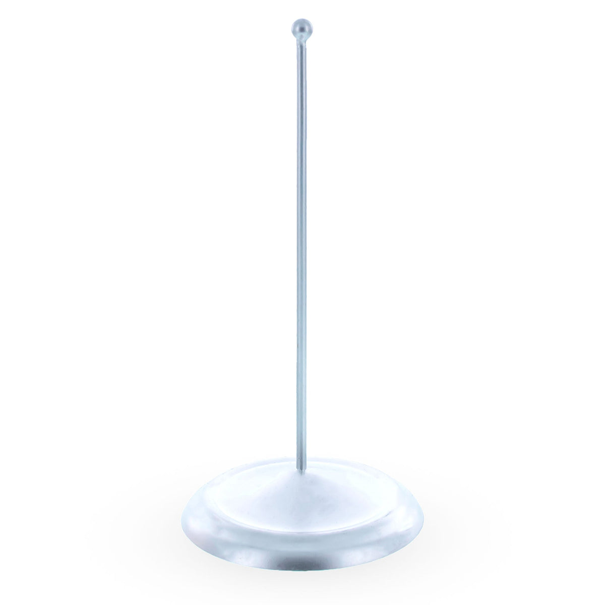 Upright Silver Metal Christmas Tree Topper Finial Stand Display Stand 7.2 Inches