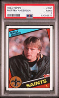 Graded 1984 Topps Morten Andersen #300 Rookie RC Football Card PSA 9 Mint