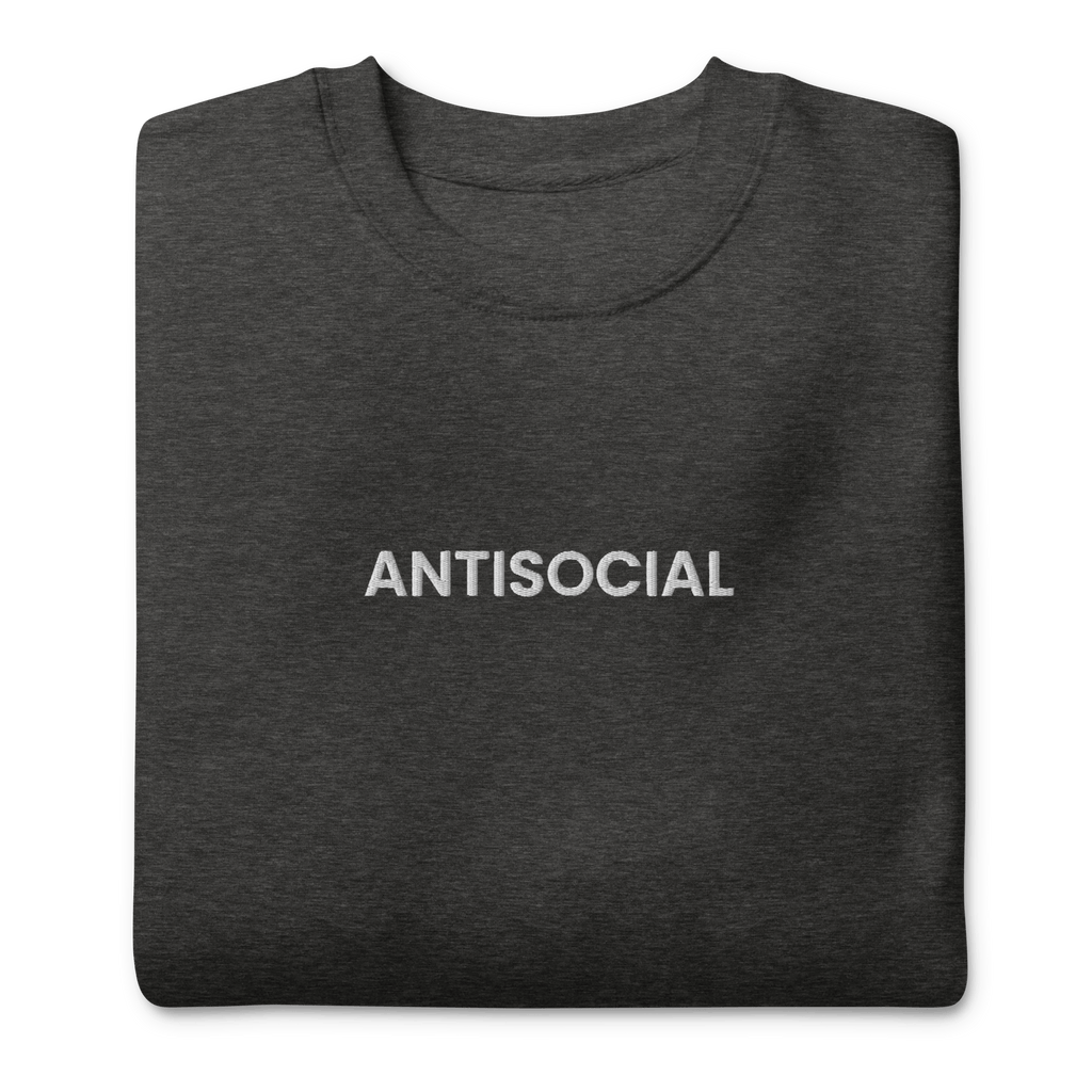 Antisocial Embroidered Unisex Sweatshirt