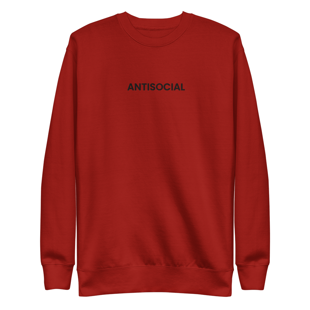 Antisocial Embroidered Unisex Sweatshirt